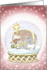 Christmas, Nativity Snowglobe card