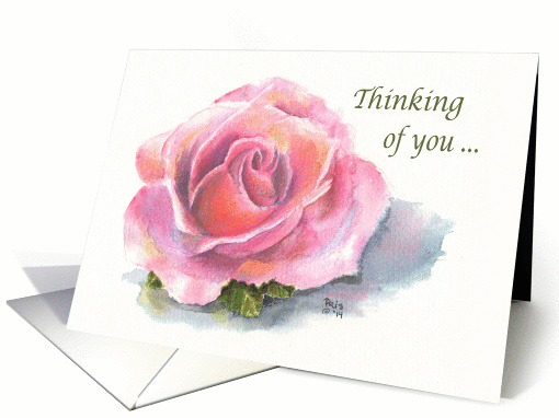 Pink Rose of Friendship Thinking of You card (1319986)