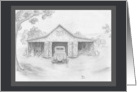 Grandpa’s barn, illustration, blank card
