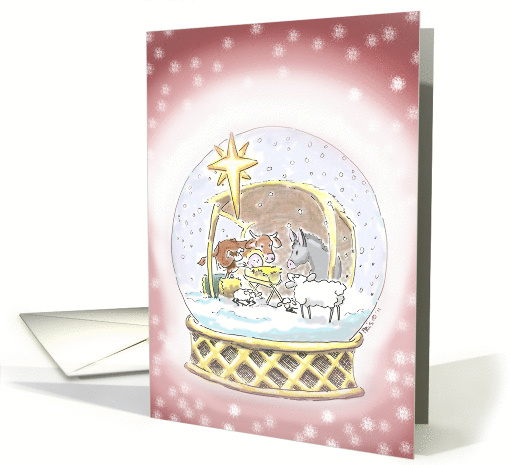 Christmas, Nativity Snowglobe card (851942)