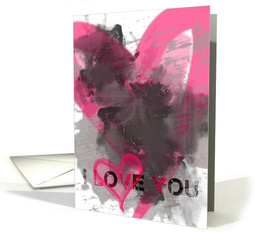 I Love You, Pink hearts card (655746)