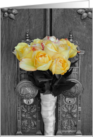 Salt Lake Temple door knobs with flowers card