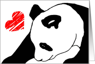 Panda with Love card