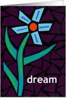dream, floral mosaic card