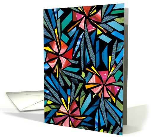 floral mosaic card (658982)