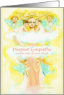 Loss of Child Sympathy Angel with Young Children on Clouds card