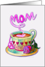 Mom Happy Mother’s Day Teacup with Rose and Hearts card