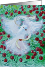 Rosh Hashanah Shana Tova Dove with Apple Tree card