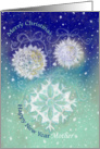 Mother, Christmas & New Year Wishes, Snowflakes Illustration card