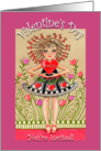 Valentine’s Day Party Invitation Girl with Heart in Heart Garden card