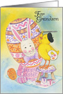 For Grandson Happy Easter Chick Painting Egg card
