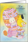 For Granddaughter Happy Easter Chick Painting Egg card