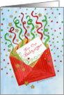 For Babysitter Christmas Money Card Red Envelope with Streamers card