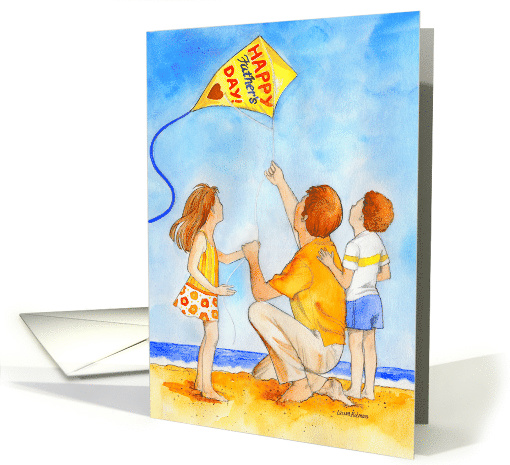 Happy Father's Day Dad Kite Flying with Kids card (1039261)