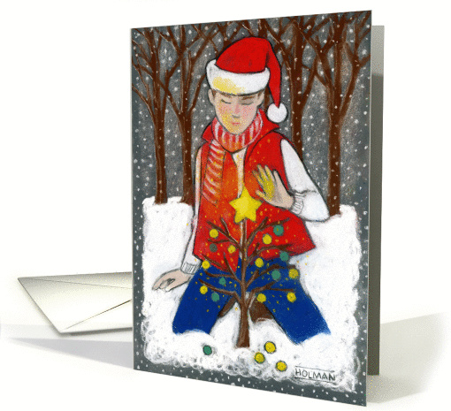 Baby Tree with Star Christmas card (660445)