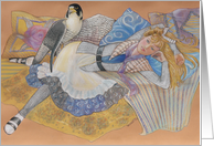 Peregrine Falcon as the Protector, Pastel Painting card