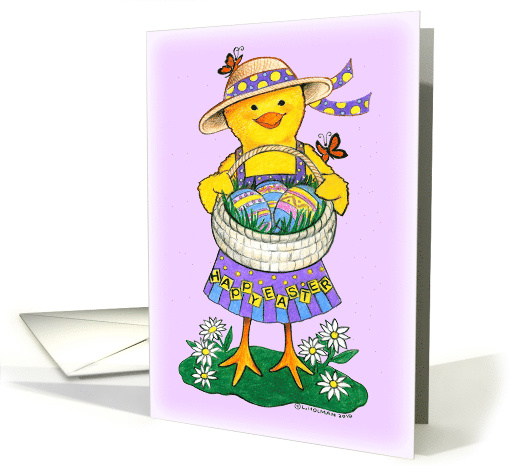 Easter Chick with Eggs card (760046)