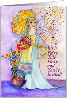 Fairy Tale Glitter Fairy Birthday Party card
