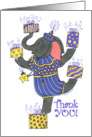Birthday Elephant Thank You card