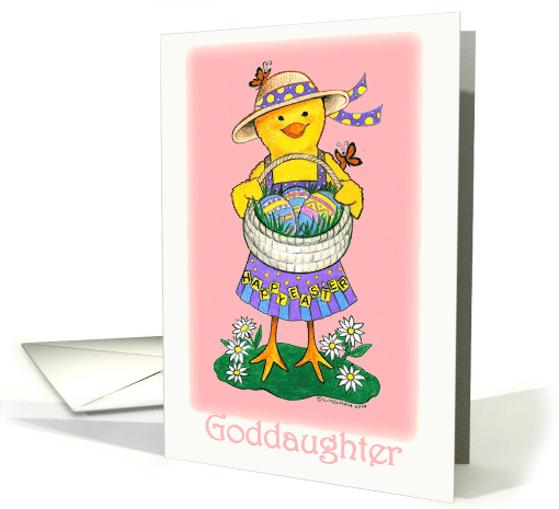 Easter Baby Chick Happy Easter Goddaughter card (783069)