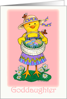 Easter Baby Chick Happy Easter Goddaughter card