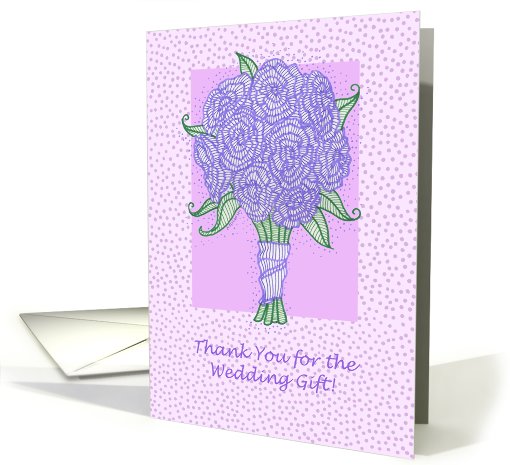 Bridal Purple Bouquet Thank You for Gift card (784096)
