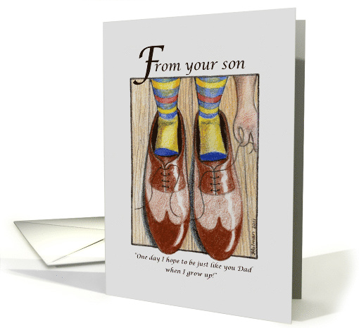 Father's Day Dad Daddy's Shoes card (818516)