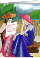 Birthday Wishes Dear Girlfriend, Two Women Seated card