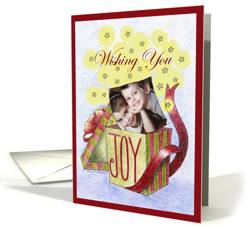 Colored Pencil Christmas Red and Green Striped Gift Box... (976785)