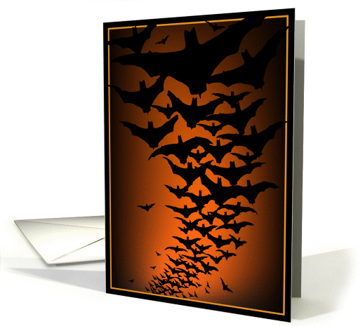Halloween bats card (662606)