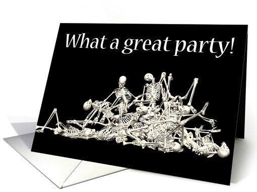 Thanks, Skeleton party pile card (664210)