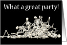 Thanks, Skeleton party pile card