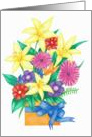 Box of Assorted Flowers for Birthday. card
