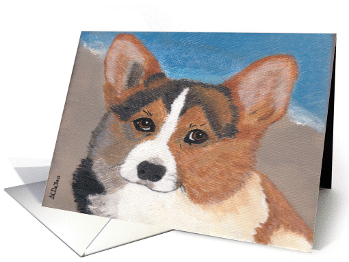 Seaside Fun Corgi card (663756)
