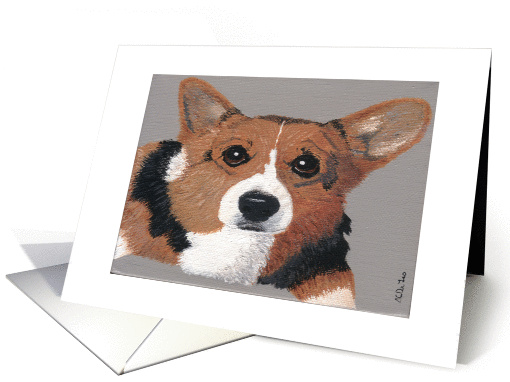 Pembroke Welsh Corgi,Blank Note card (664974)