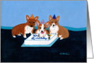 Pembroke Welsh Corgi Happy Birthday card