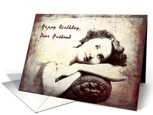 Happy Birthday, Husband- Vintage card (664333)