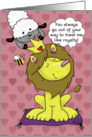 Happy Valentine’s Day, Lion and Lamb, Treat Like Royalty card