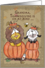 Thanksgiving for Grandma-Lion and Lamb in Pumpkins card