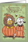 Thanksgiving for Godmother-Lion and Lamb in Pumpkins card