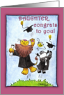 Graduation For Daughter-Lion and Lamb-Hats Off card