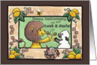 Happy Anniversary for Aunt and Uncle -Lion and Lamb- Making Lemonade card