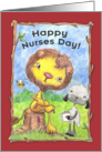 Happy Nurses Day-Lion and Lamb First Aid card