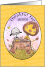 Happy Thanksgiving Day for Parents-Lion and Lamb Thankful card