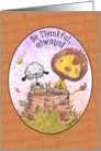 Happy Thanksgiving Day-Lion and Lamb Thankful card