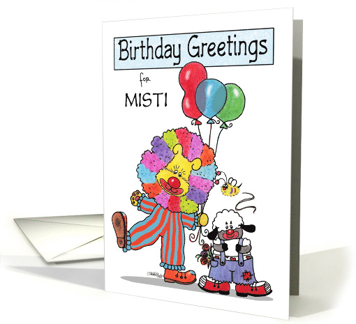 Customizable Name,Misti, Birthday Greetings,Lion & Lamb... (1559988)