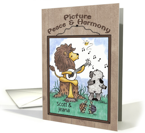 Customizable Names, Anniversary Lion & Lamb, Picture... (1560206)