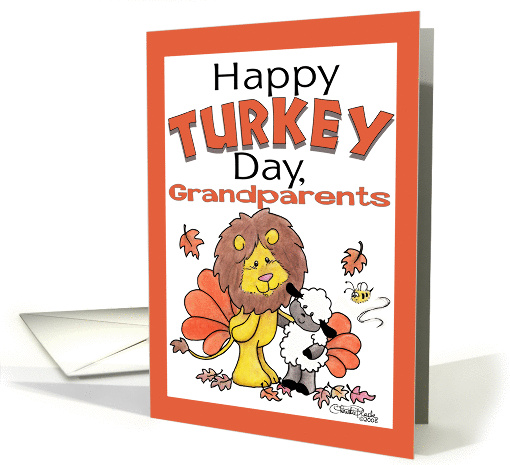 Happy Turkey Day Thanksgiving Greetings for Grandparents-... (665108)