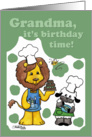 Lion and Lamb Icing- Birthday Time for Grandma card