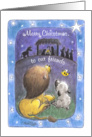 For Friends-Lion and Lamb-Merry Christmas card